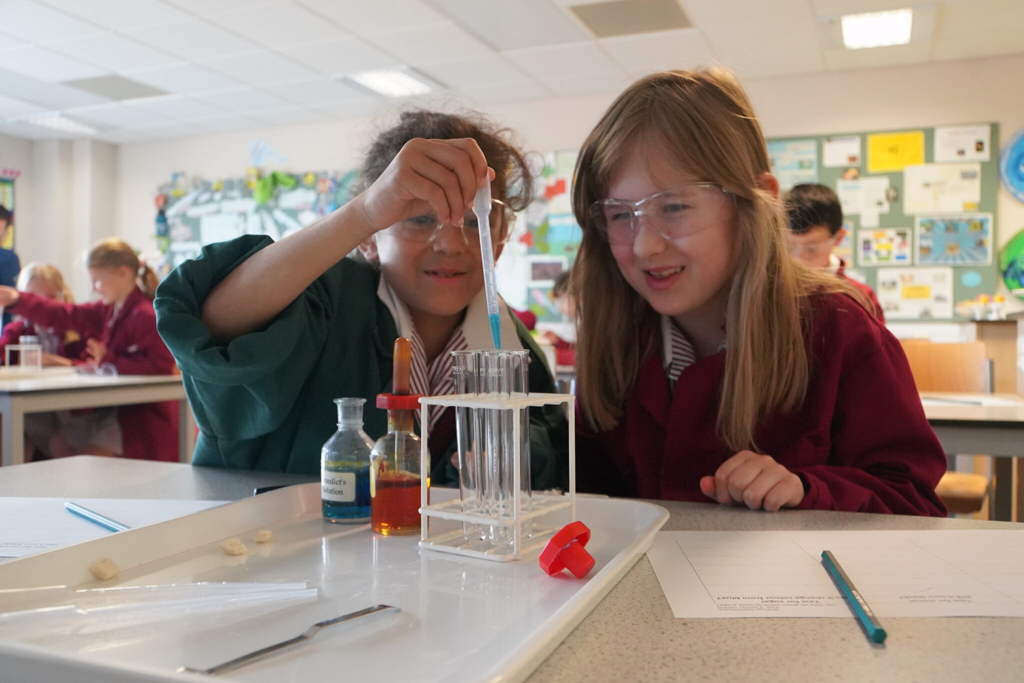 Year 3 Investigate Sugar In Senior Biology Labs - Caterham Prep