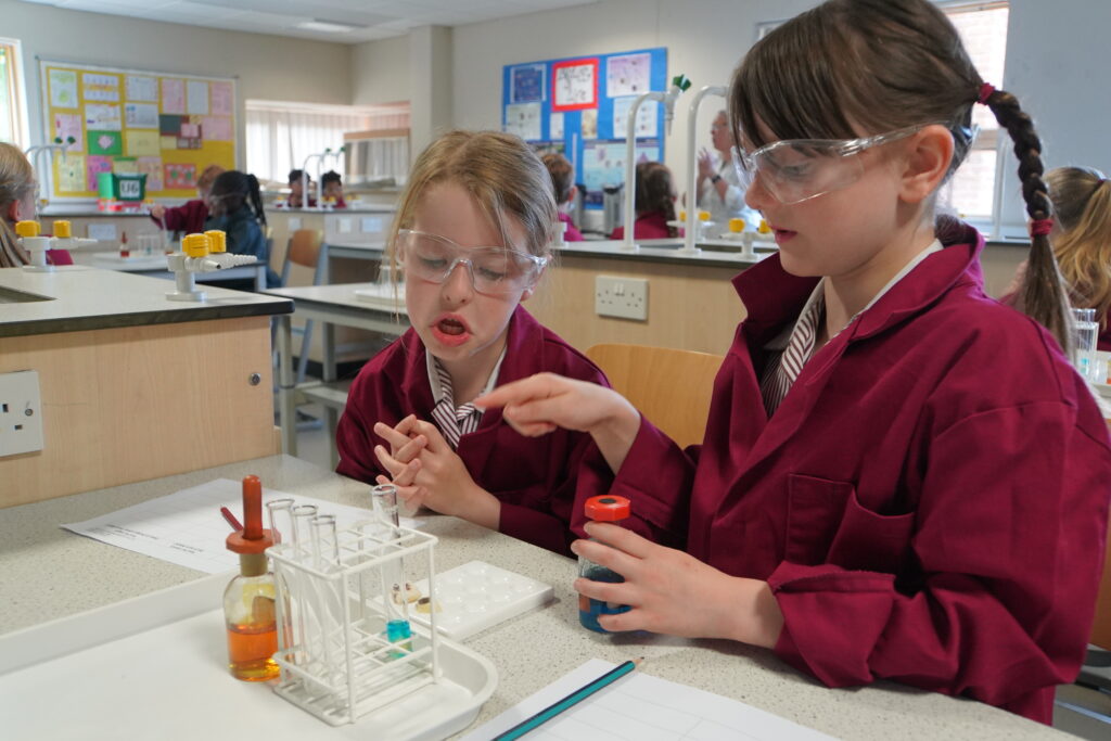 Year 3 Investigate Sugar in Senior Biology Labs - Caterham Prep